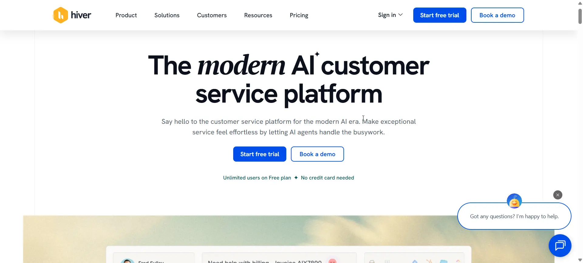 Hiver AI-powered customer service platform