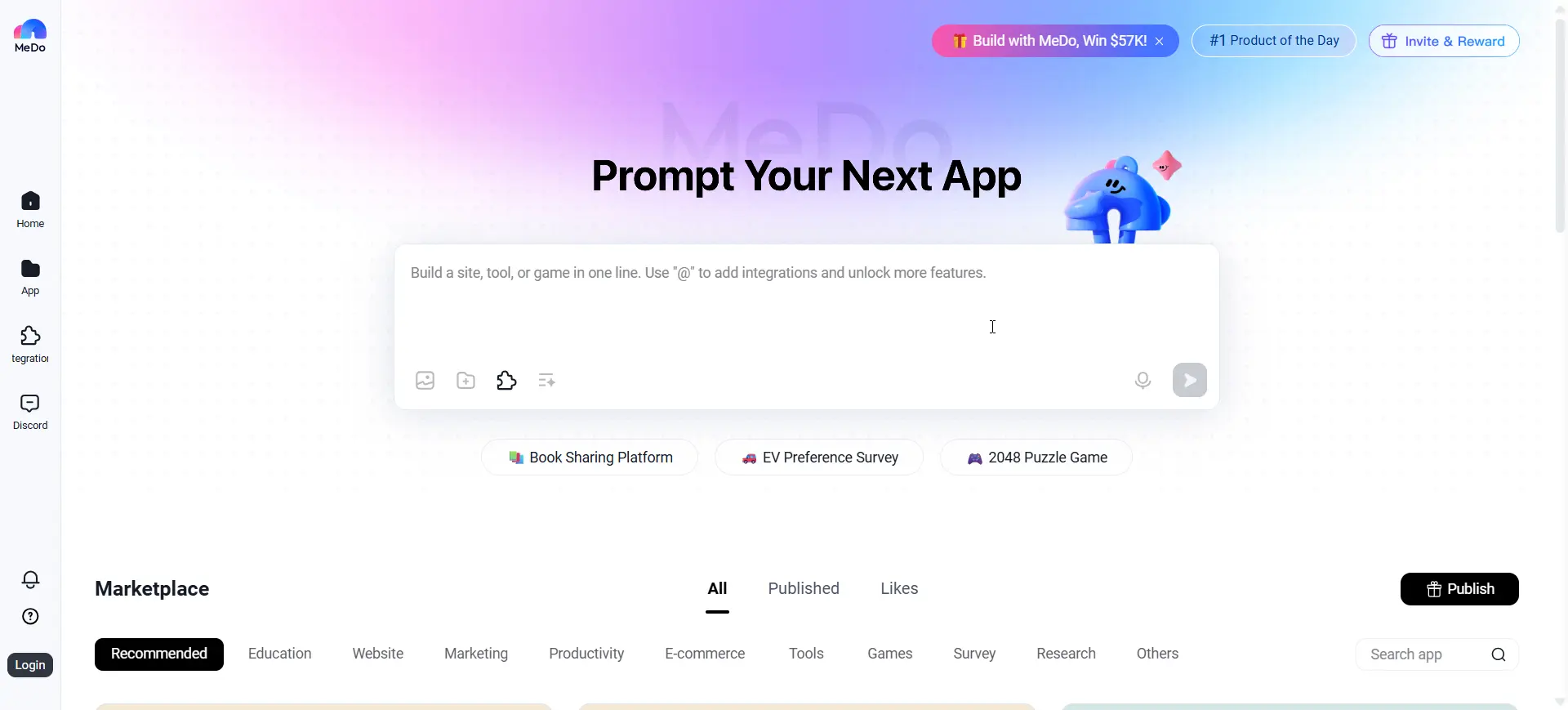 Medo App Builder Generative code AI
