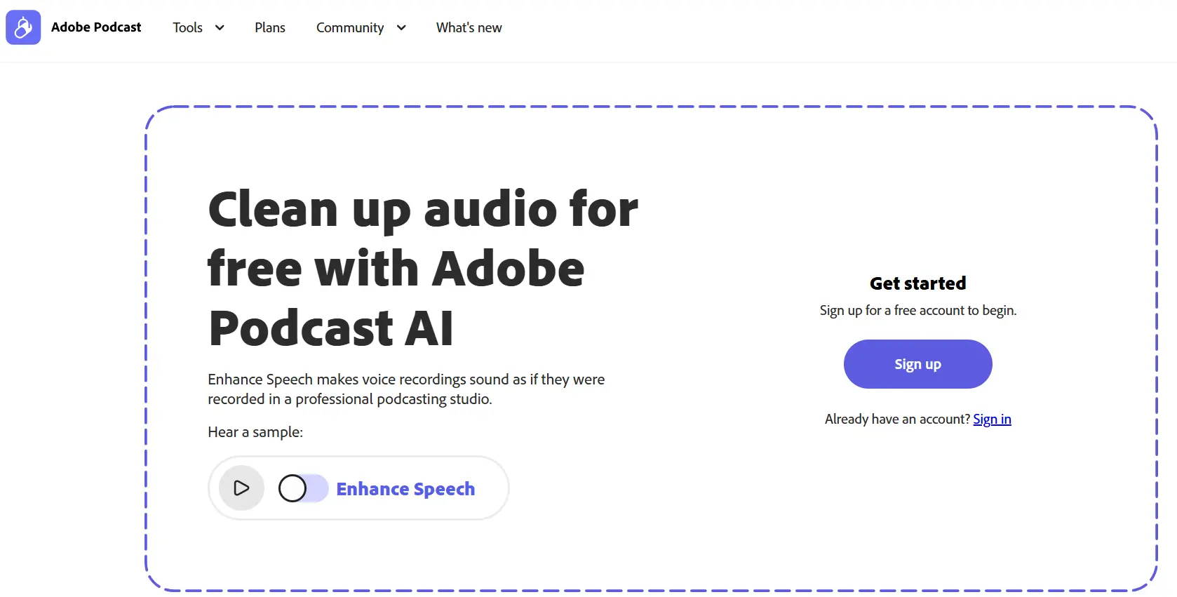 Adobe Speech Enhancer